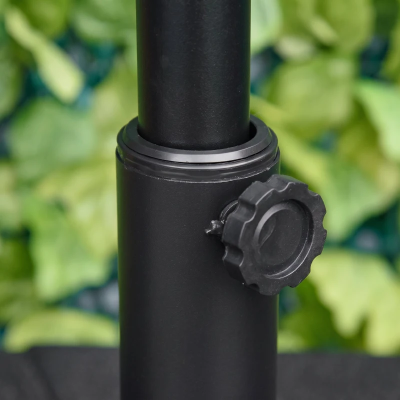 Outsunny Base de Sombrilla Rellenable de Agua 28 kg o Arena 40 kg Soporte de Parasol Octagonal Apto para Postes de 38mm 48 mm para Jardín Terraza Ø60x36 cm Negro
