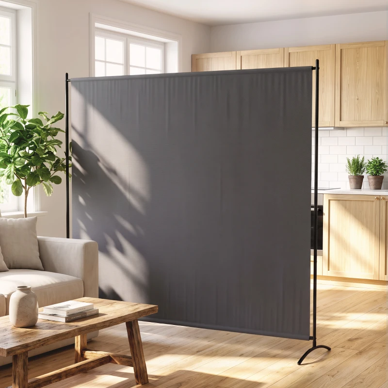 Outsunny Paravent Extérieur à Panneau Unique, Séparateur de Pièce de 180H cm avec Protection UV30+, Gris Foncé