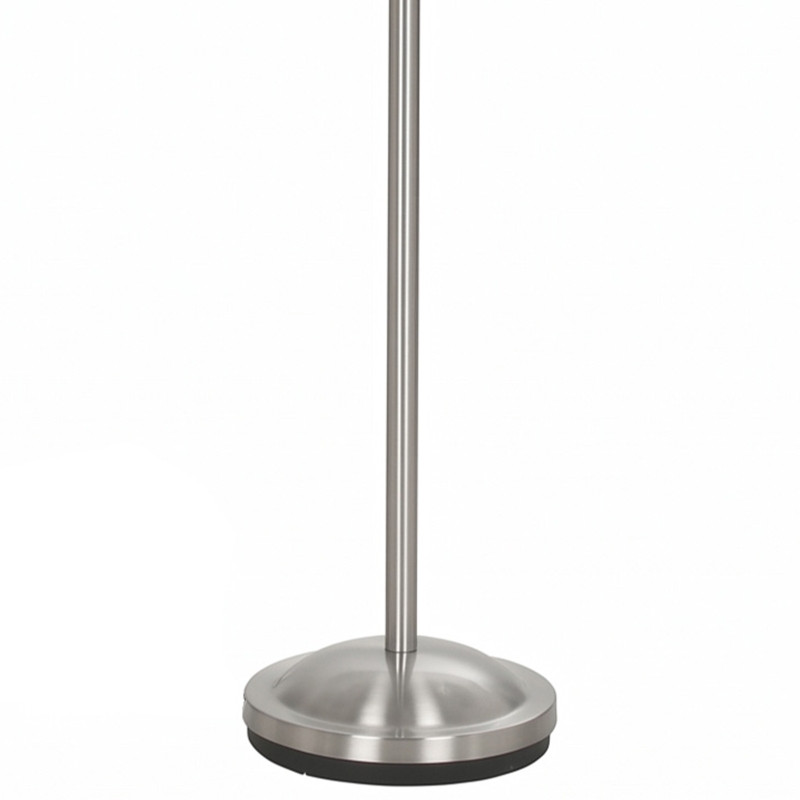 HOMCOM Vloerlamp woonkamer 40 W met voetschakelaar, 3 x E14-fitting, voor slaapkamer of kantoor, zilver, zonder lichtbronnen