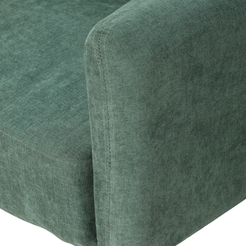 HOMCOM 2 Seater Sofa, Velvet Small Couch with 20cm Thick Padding, Wide and Deep Seat, Dark Green