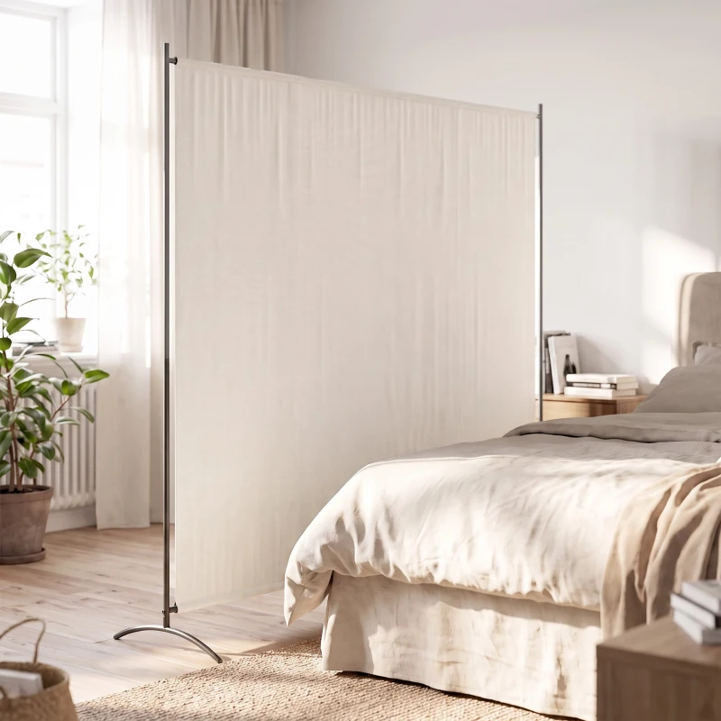 Outsunny Paravent Extérieur à Panneau Unique, Séparateur de Pièce de 180H cm avec Protection UV30+, Beige