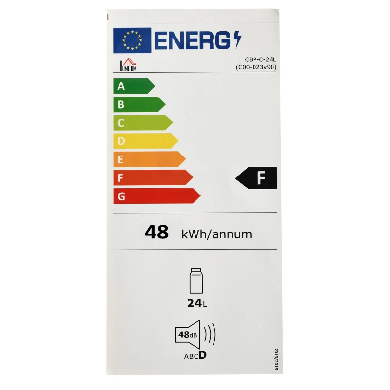 HOMCOM Nevera Portátil Compresor Mini Frigorífico 24L 12V/24V CC de 20℃ a -18℃ con Pantalla LED Táctil y Luz Eléctrica Refrigerador de Coche para Hogar Camping Viajes Automóvil 58x36,4x34,5 cm Gris