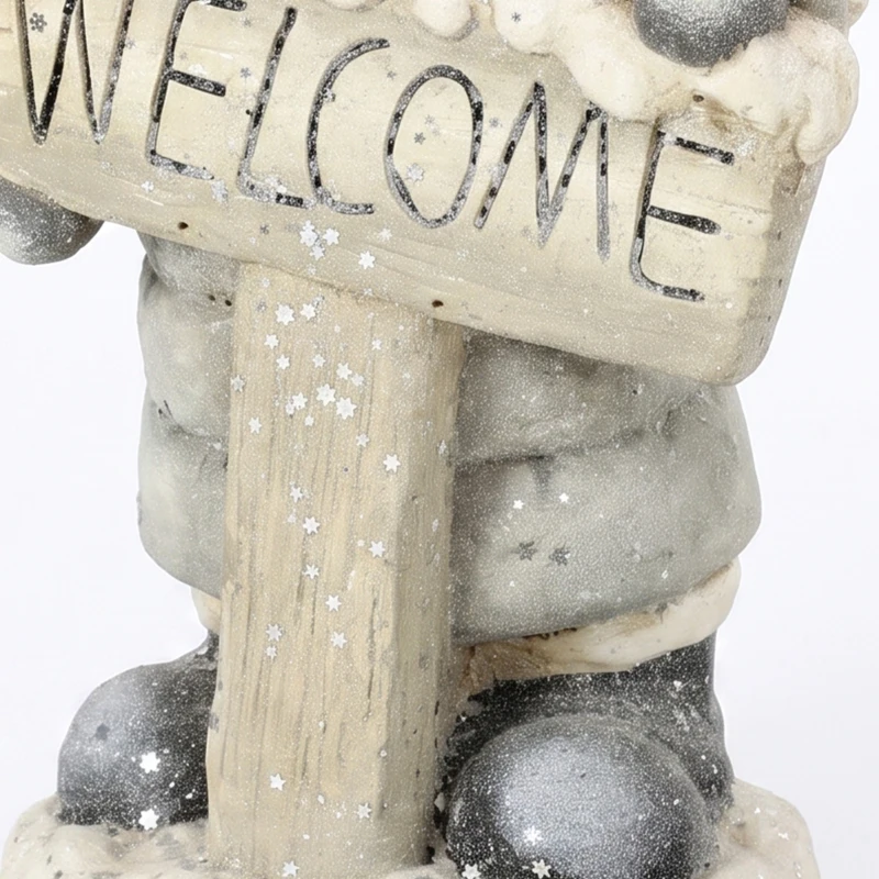HOMCOM Kerstdecoratie sneeuwpopfiguur, verlicht MGO-beeld met Welkom-bord, leds en dagtimer