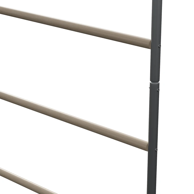 PawHut Zitladder voor Kippen, 4 Zitstangen, Weerbestendig, voor 4-6 Kippen, Staal/Hout