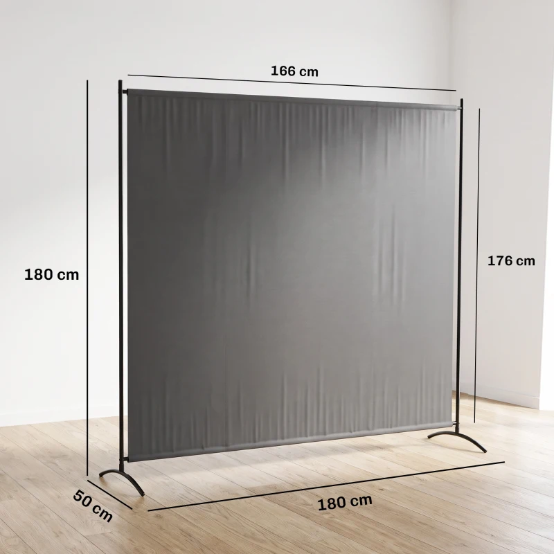 Outsunny Paravent Extérieur à Panneau Unique, Séparateur de Pièce de 180H cm avec Protection UV30+, Gris Foncé