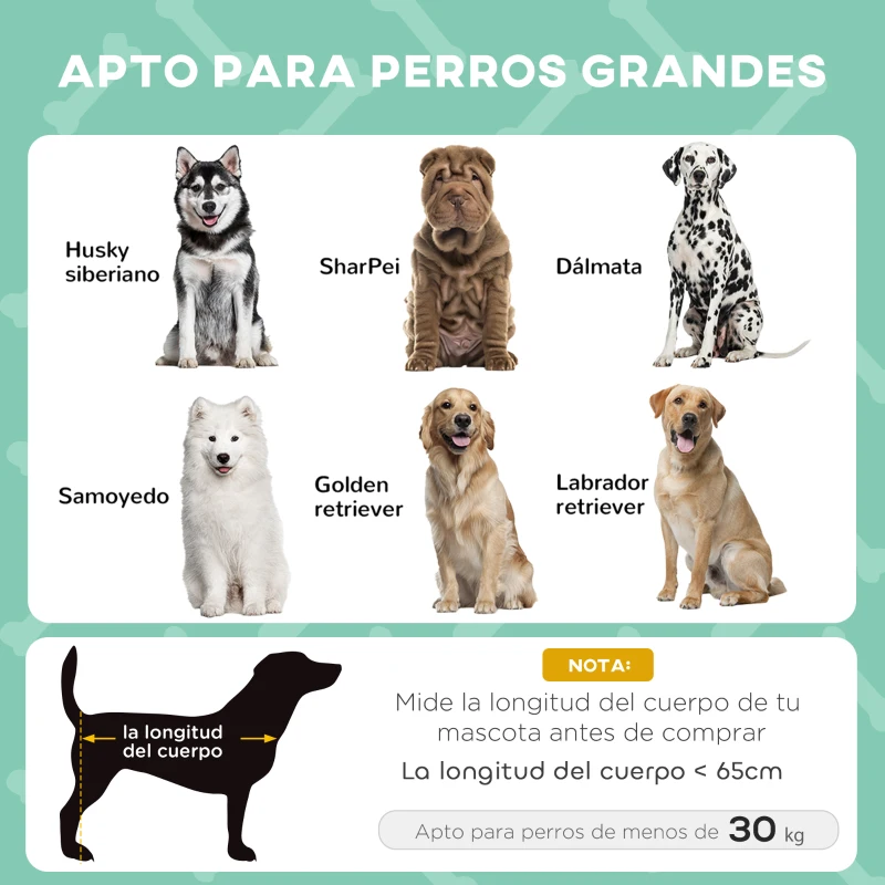 PawHut Cama para Perros Elevada con Toldo Marco de Acero y Bolsa de Transporte para Interior Exterior 106x76x94 cm Gris Claro