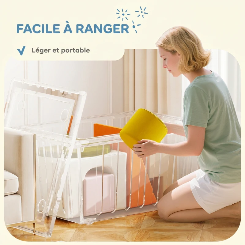 AIYAPLAY Parcours motricité bébé 8PCS, module motricité Bébé en mousse avec housse en velours lavable 51 x 40 x 40 cm multicolore
