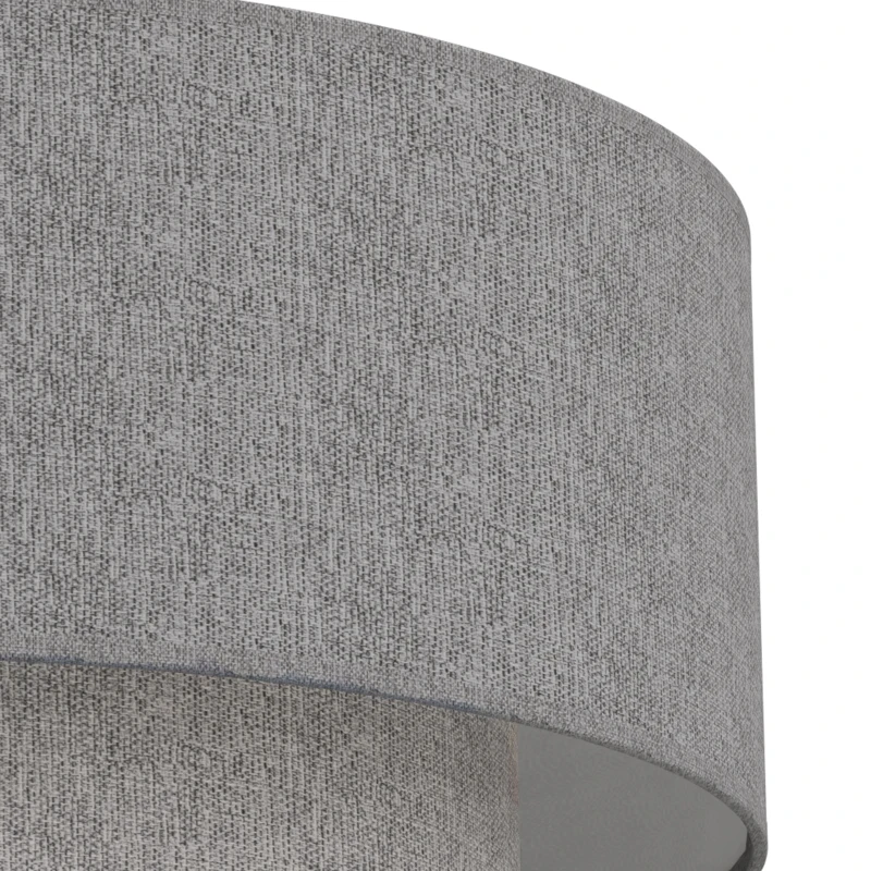 HOMCOM Plafondlamp met dubbele lampenkappen in linnen look, taupe