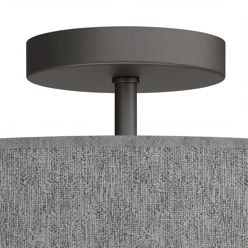 HOMCOM Plafondlamp met dubbele lampenkappen in linnen look, taupe