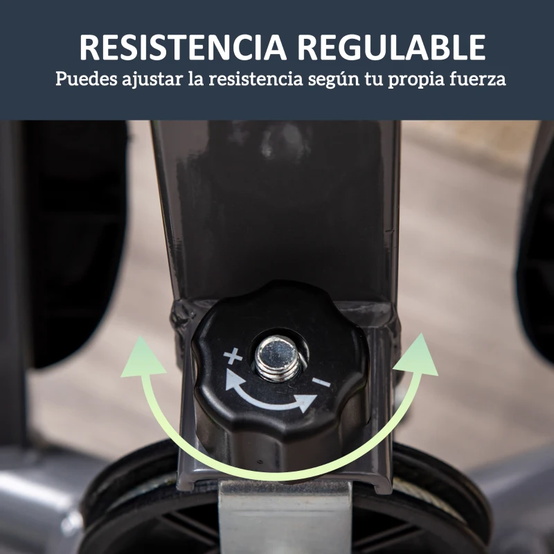 HOMCOM Máquina de Steps Mini Stepper para Fitness en Casa con Pantalla LCD y Pedales Antideslizantes 55x44x108cm Gris y Verde