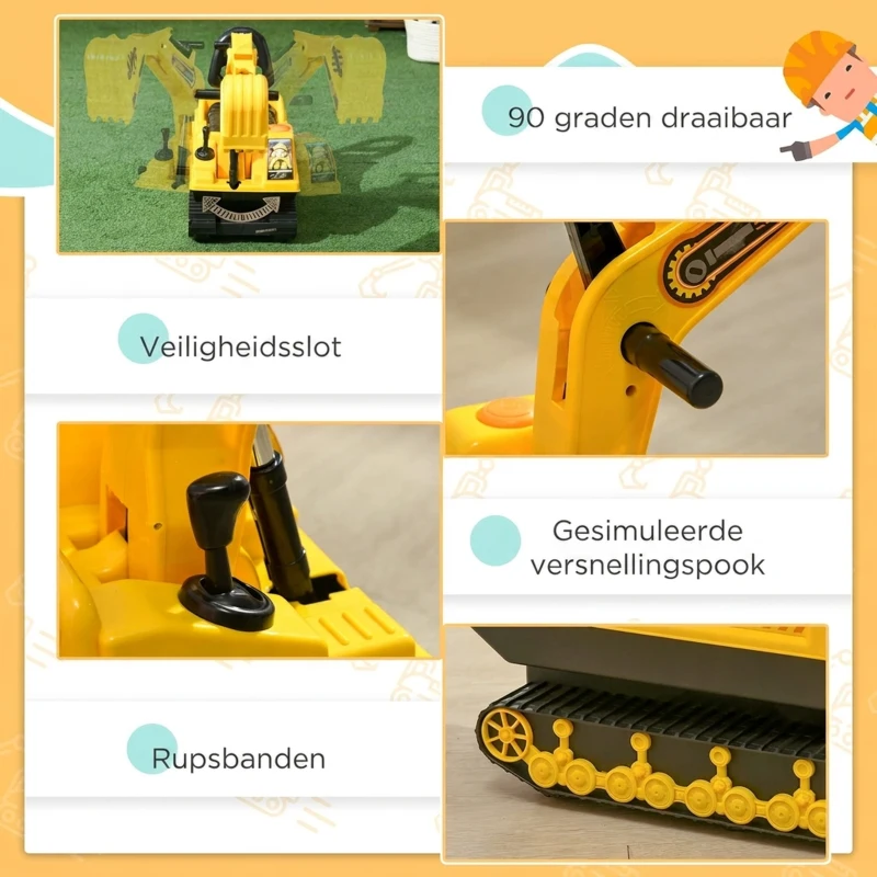 HOMCOM Bouwstenenset 12-delige set speelgoed van schuimstof om te bouwen voor kinderen van 1-3 jaar EPE(m-5)