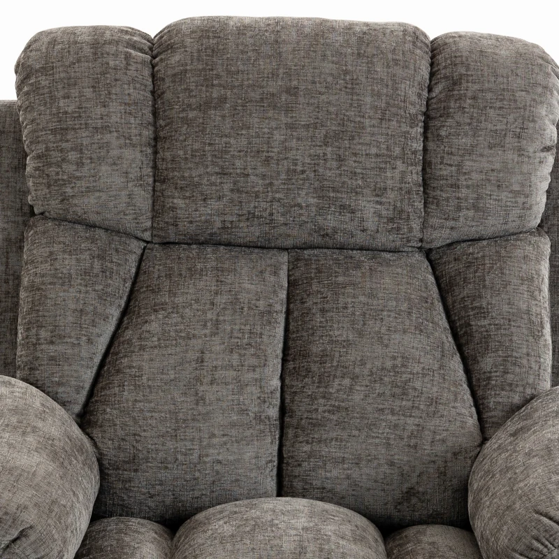 HOMCOM Relaxfauteuil met opstahulp, massage en warmte, seniorenfauteuil met brede diepe zitting en USB