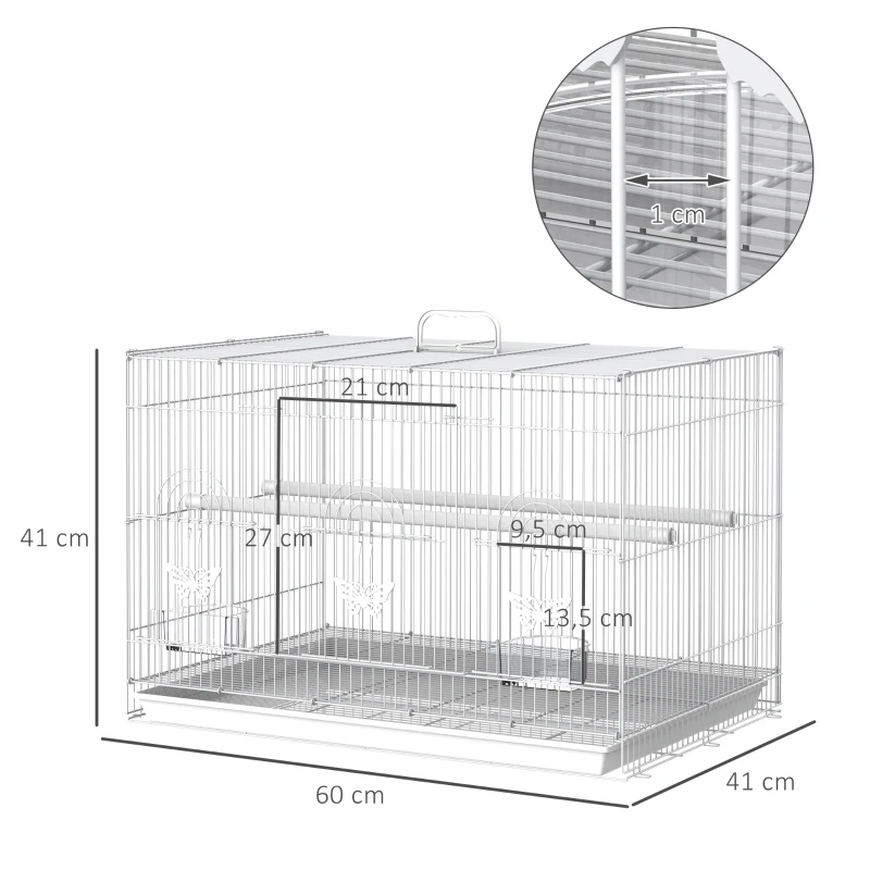 PawHut vogelkooi vogelhuis  60 cm x 41 cm x 41 cm