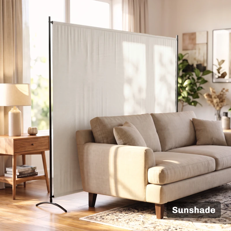 Outsunny Paravent Extérieur à Panneau Unique, Séparateur de Pièce de 180H cm avec Protection UV30+, Beige