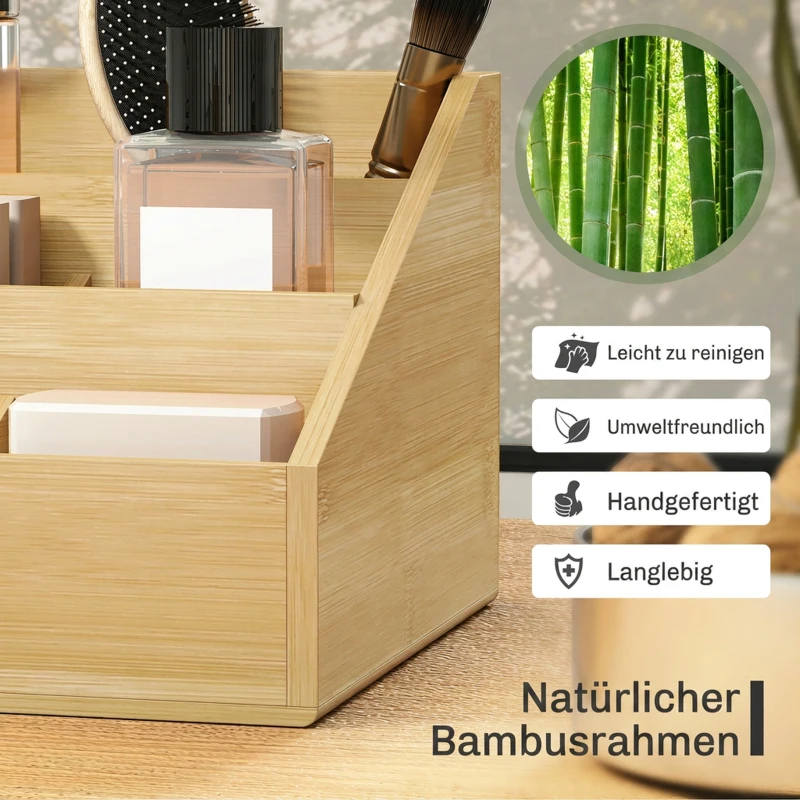 HOMCOM bureau organizer 2 laden opbergdoos kantoor box organisatie natuur