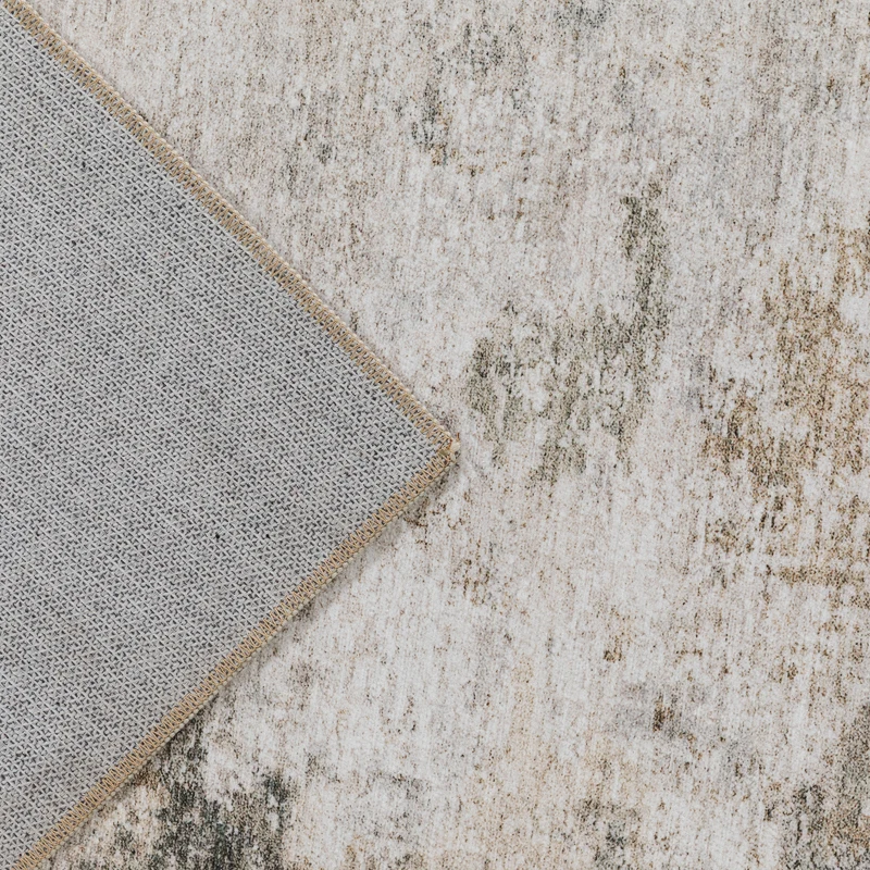HOMCOM Vloerkleed van polyester, modern artistiek patroon, wasbaar, bruin