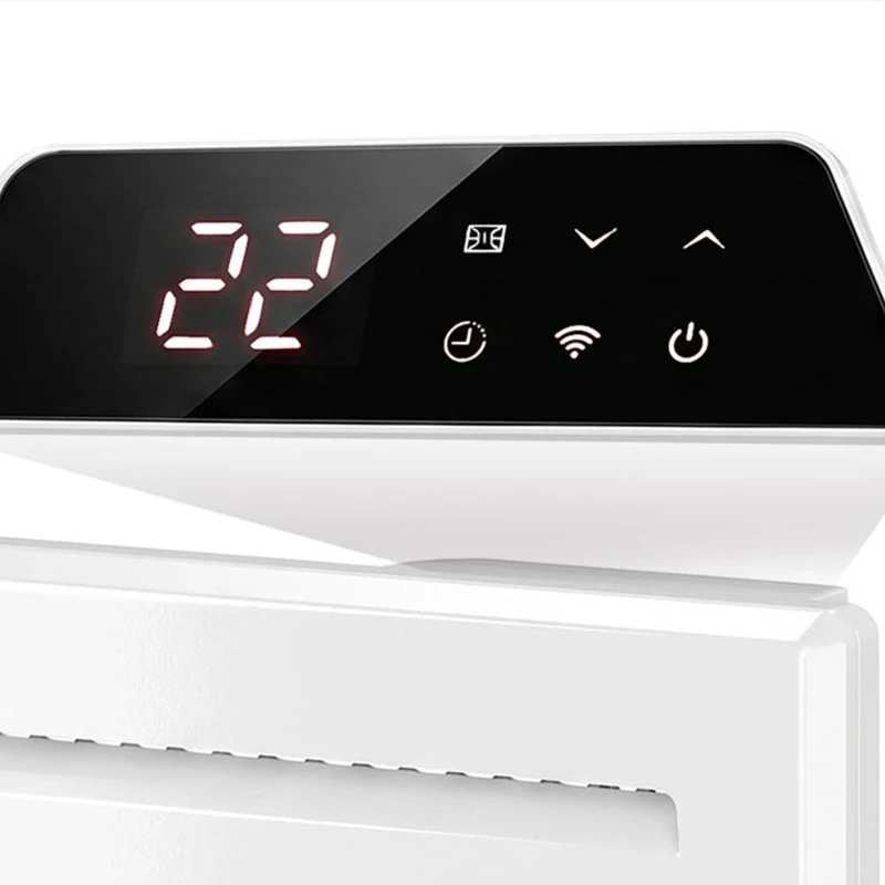 HOMCOM Smart Panel Heater Wall Mounted/Freestanding, Electric Heater with Weekly Timer, Open Window & Anti-Frost, 2000W, White