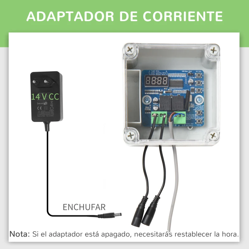 PawHut Kit de Abridor Automático de Puerta de Gallinero con Puerta de Aluminio Sensor de Infrarrojos Control de Temporizador y Mando a Distancia 30x30x0,15 cm Plateado