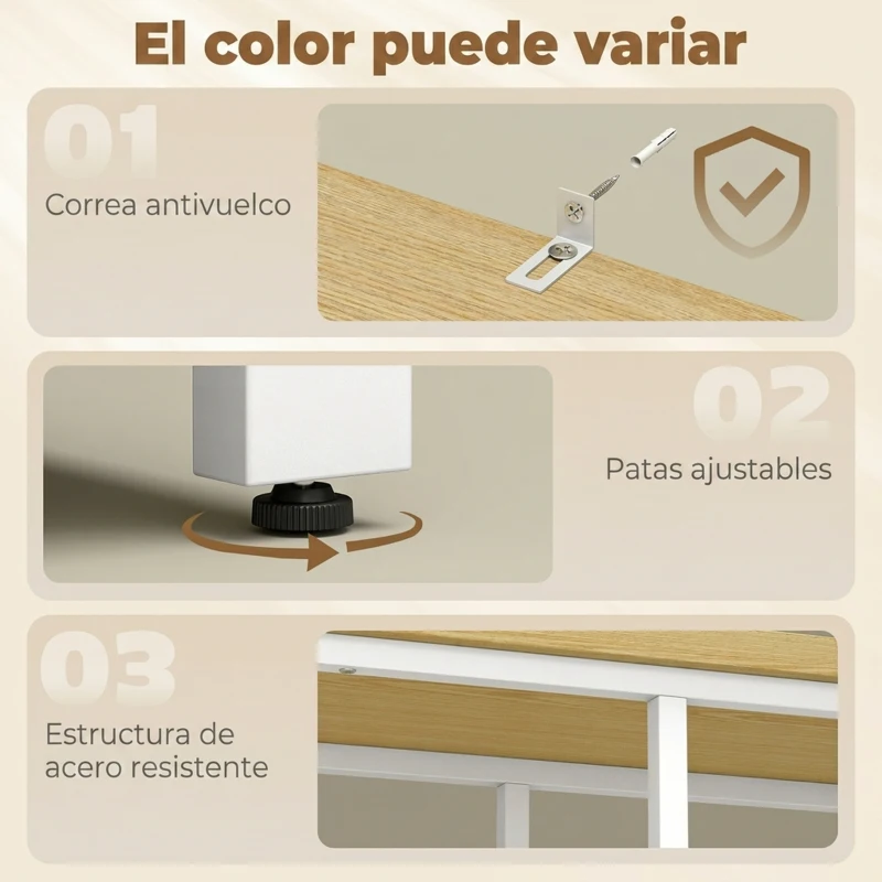 HOMCOM Estantería de Cocina con 3 Cestas Extraíbles Mueble Auxiliar de Cocina con 2 Puertas Estante Abierto 100x35x80 cm Roble
