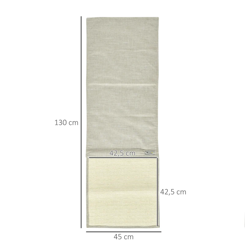 PawHut set van 2 kattenkrabmatten krasbescherming bank sisal krabtapijt voor kat fauteuil bank kattenkrabmat beige + grijs 130 x 45 x 0,3 cm
