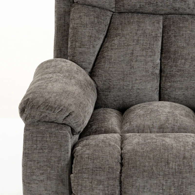 HOMCOM Relaxfauteuil met opstahulp, massage en warmte, seniorenfauteuil met brede diepe zitting en USB