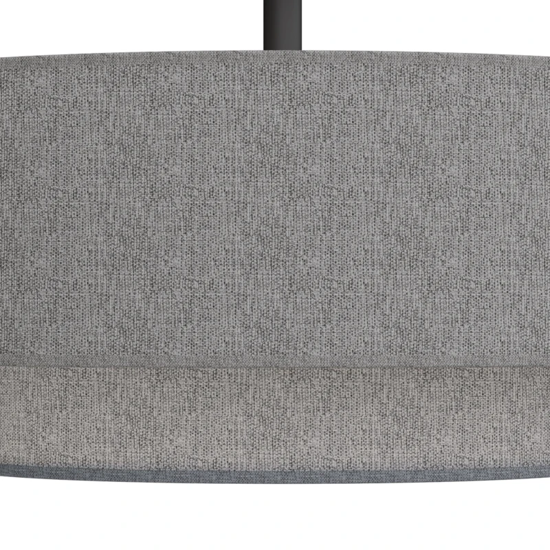 HOMCOM Plafondlamp met dubbele lampenkappen in linnen look, taupe