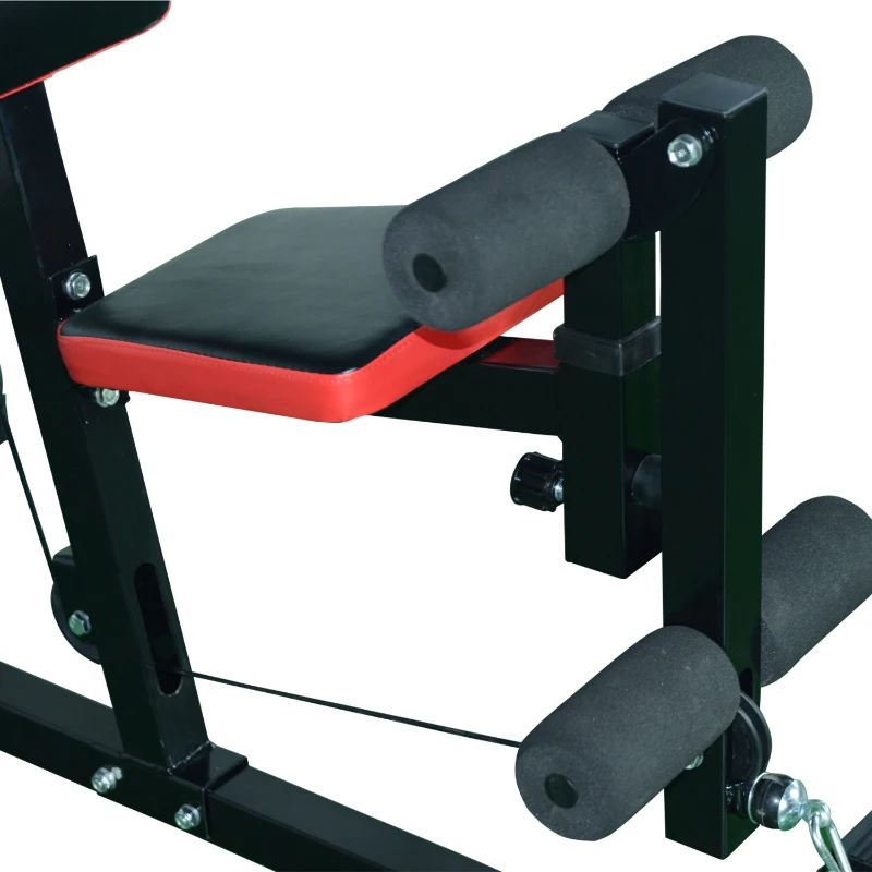 HOMCOM Fitnessstation Kraftstation Multigym Fitnesscenter Fitnessgerät Latzug Beincurl