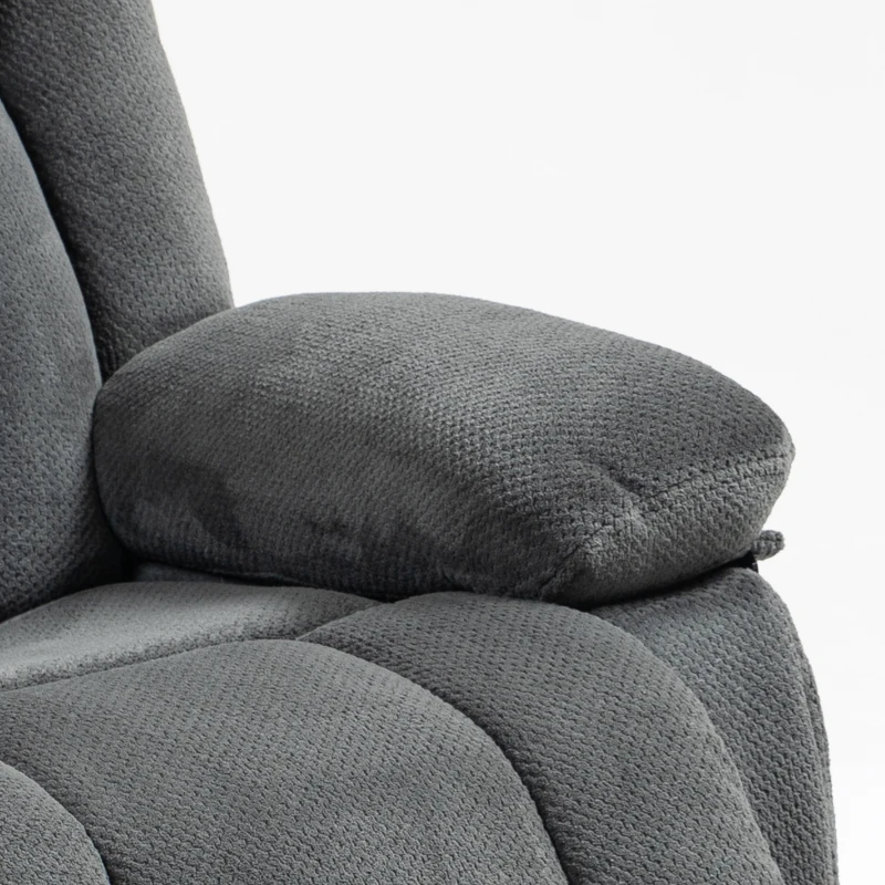 HOMCOM Relaxfauteuil met trilmassage en verwarming, handmatig verstelbare draaifauteuil met schommelfunctie en pocketvering, grijs