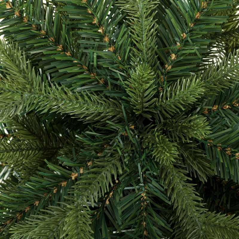 HOMCOM Lot de 2 Sapins de Noël Artificiels 120 cm, Base en Pot de Culture, Pointes de Branches Ignifuges, Vert