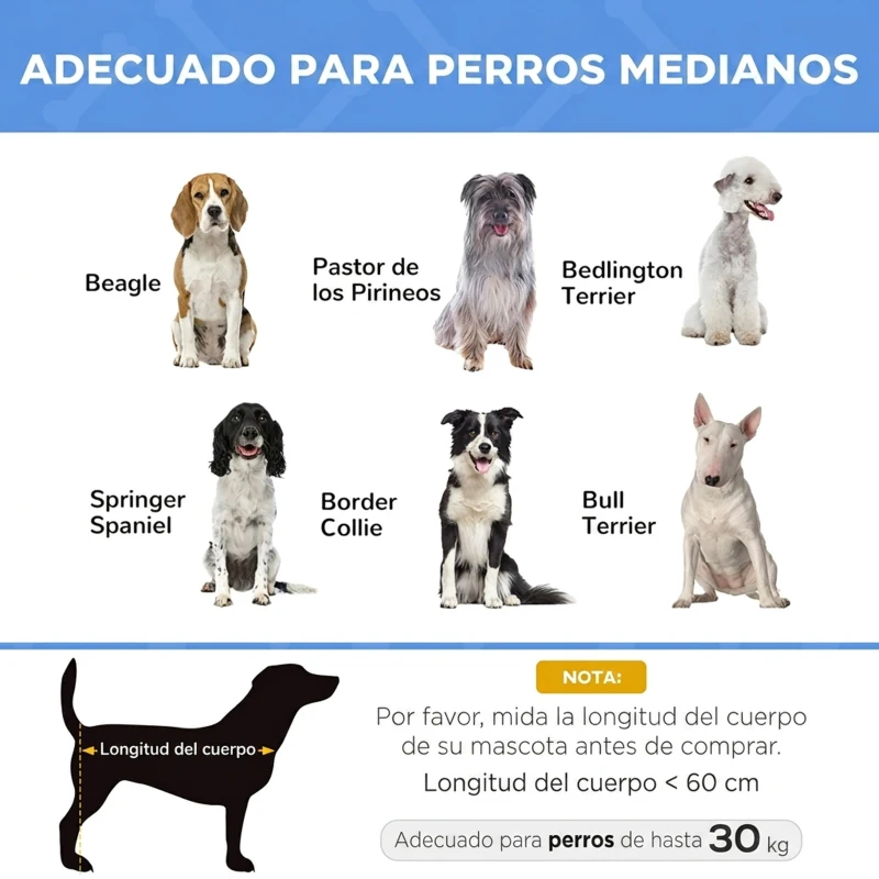 PawHut Cama Elevada para Perros Refrescante y Transpirable Cama para Perros Grandes 92x76x18 cm para Interior Exterior Azul