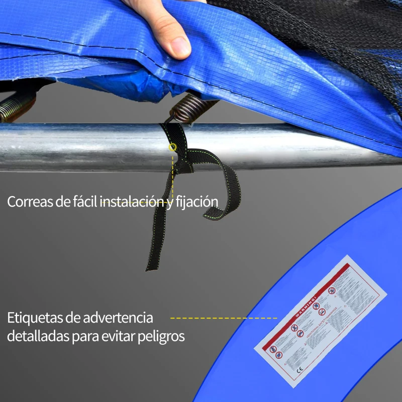 HOMCOM Cubierta de Protección Acolchada para Cama Elástica Borde de Seguridad para Trampolines con Diámetro Ø244 cm Multicolor