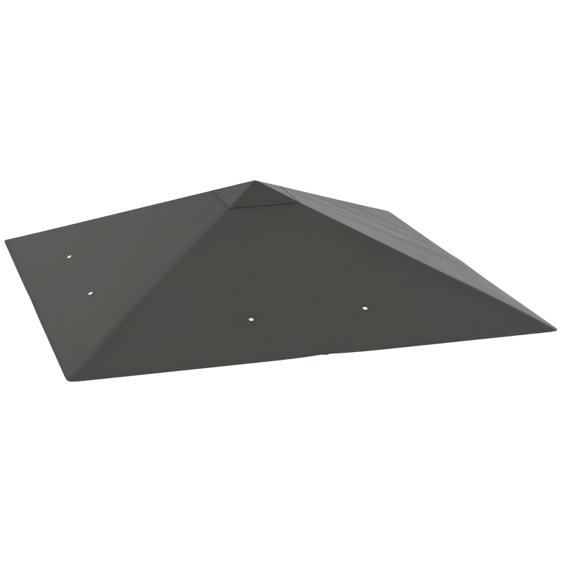 Outsunny Ersatzdach für Pavillon 3 x 3 m wasserabweisend Pavillondach UPF30+ Ersatzbezug Oxford-Stoff, 370 g/m², Grau