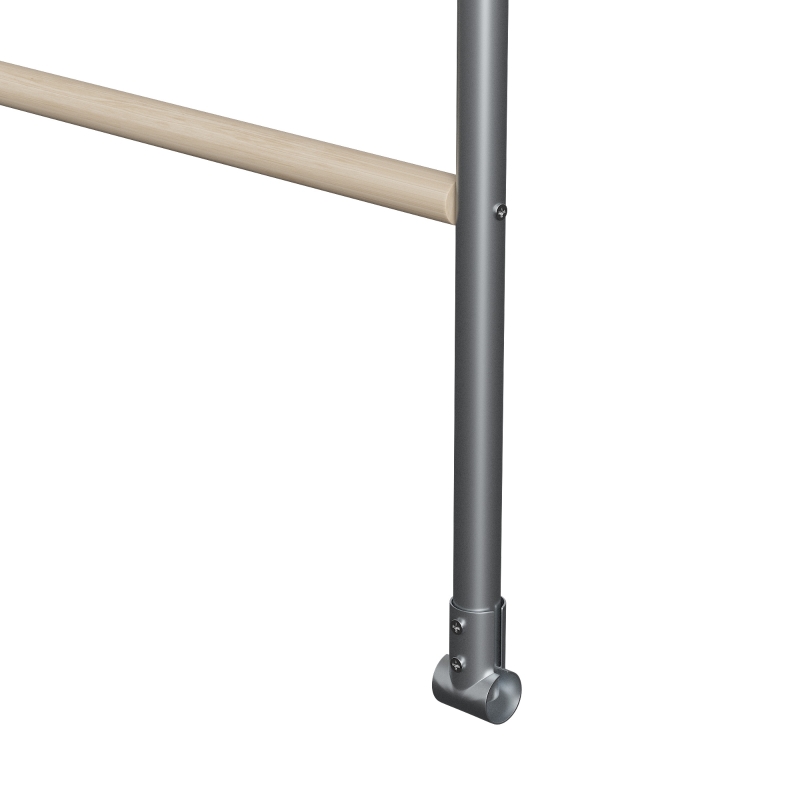 PawHut Zitladder voor Kippen, 4 Zitstangen, Weerbestendig, voor 4-6 Kippen, Staal/Hout