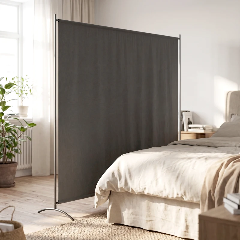 Outsunny Paravent Extérieur à Panneau Unique, Séparateur de Pièce de 180H cm avec Protection UV30+, Gris Foncé