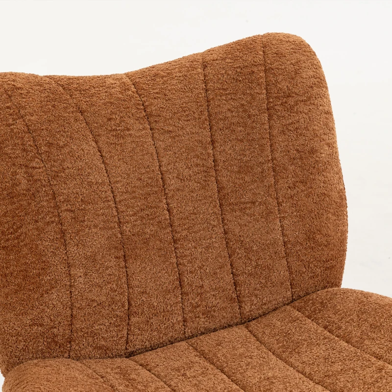 HOMCOM Fauteuil de Salon avec Repose-Pied Réglable, Fauteuil d'Appoint Capitonné en Velours Effet Motifs Gouttes d'Eau, Marron