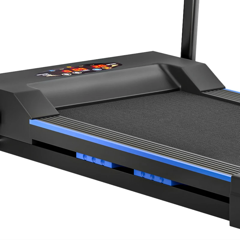 HOMCOM Folding Motorised Home Treadmill Walking Machine with LCD Monitor, Blue