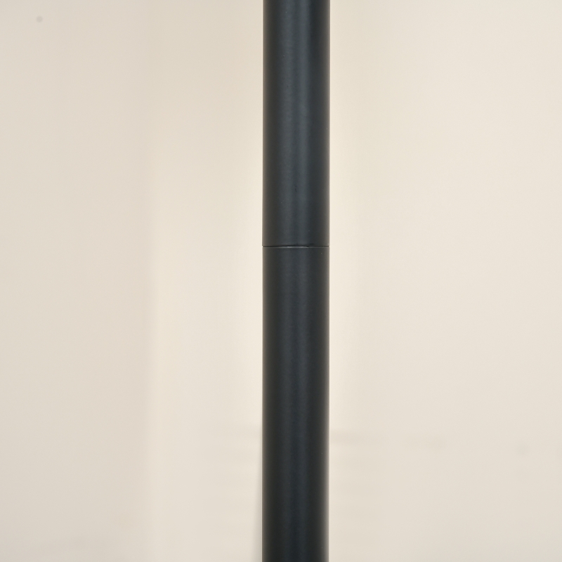 HOMCOM Lámpara de Pie con 3 Pantallas Giratorio de 360° con Interruptores de Giratorio E27 Máx. 40W Macro de Acero Lámpara de Suelo para Salón Dormitorio Estudio 45x45x155 cm Negro