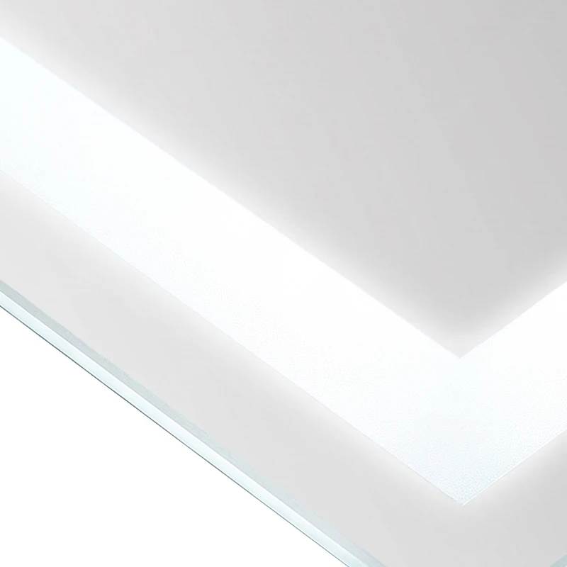 HOMCOM Espelho de Banheiro LED Bluetooth 90x70 cm Interruptor Tátil Luz Regulável 3 Cores Anti-embaçamento Memória Prata
