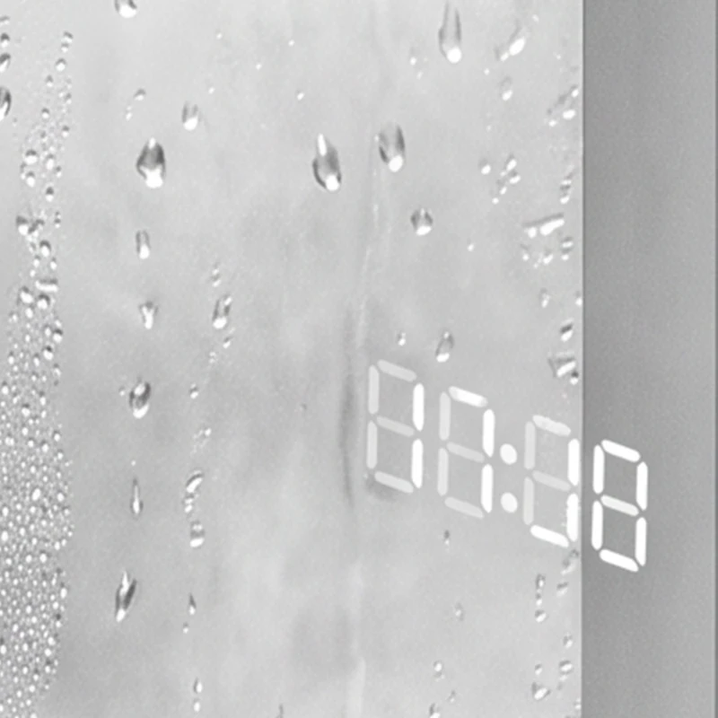 HOMCOM Espejo de baño LED Bluetooth 90 x 70 cm interruptor táctil luz regulable 3 colores antivaho memoria plateado