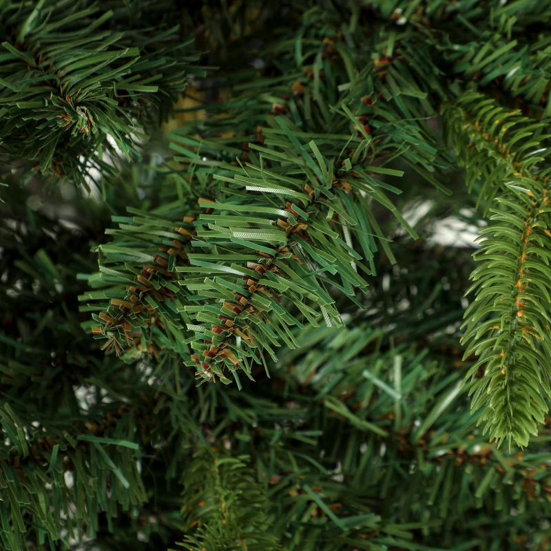 HOMCOM Kunstkerstboom 180 cm, Fraser-spar met houten standaard, 988 realistische takpunten, voor thuis en kantoor, groen