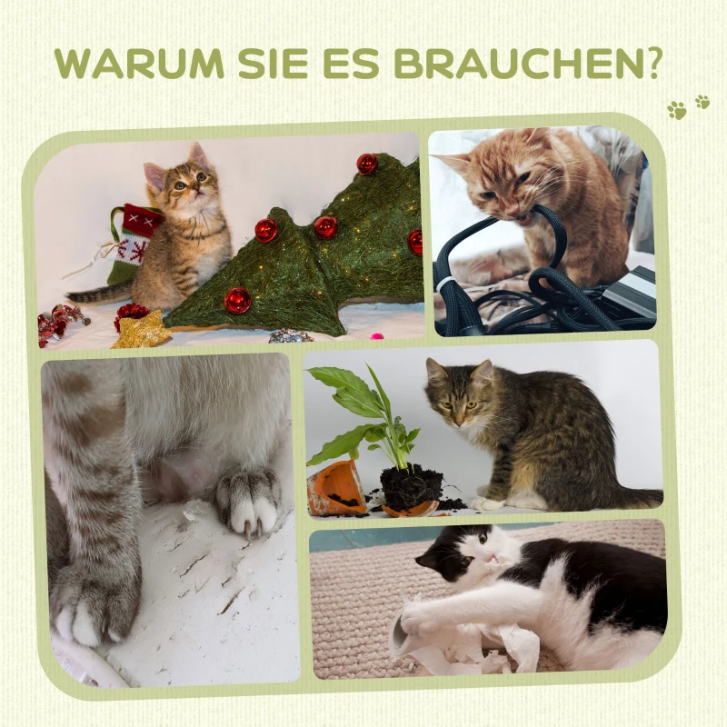 PawHut Krabpaal met speelgoed, inclusief 2 ballen. Zacht pluche, 34 cm x 25,5 cm x 58 cm, Crèmewit