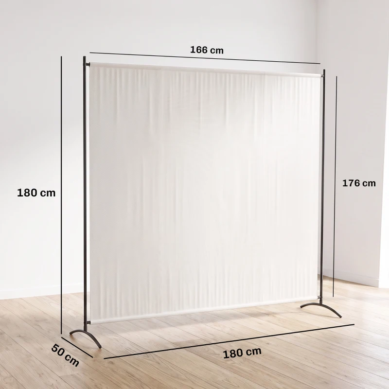 Outsunny Paravent Extérieur à Panneau Unique, Séparateur de Pièce de 180H cm avec Protection UV30+, Beige