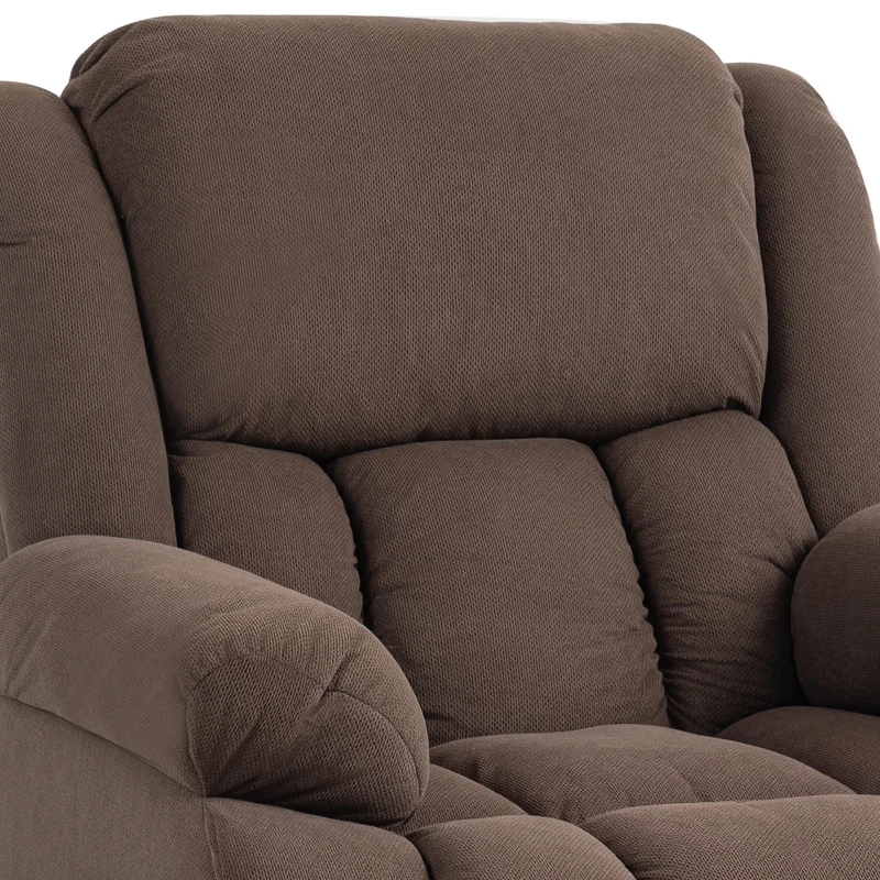 HOMCOM Fauteuil Releveur Électrique, Massage et Chauffage, Repose-Pieds, Dossier Inclinable, Télécommande, 93x104x100cm, Marron