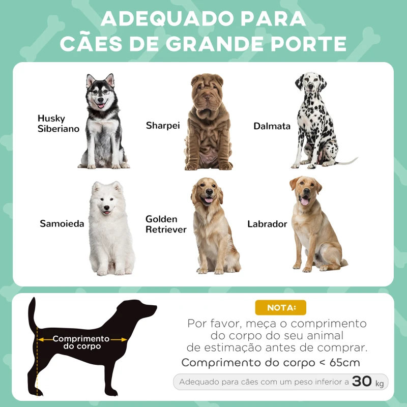 PawHut Cama Elevada para Cães com Toldo Estrutura de Aço e Bolsa de Transporte para Interior e Exterior 106x76x94 cm Cinzento Claro