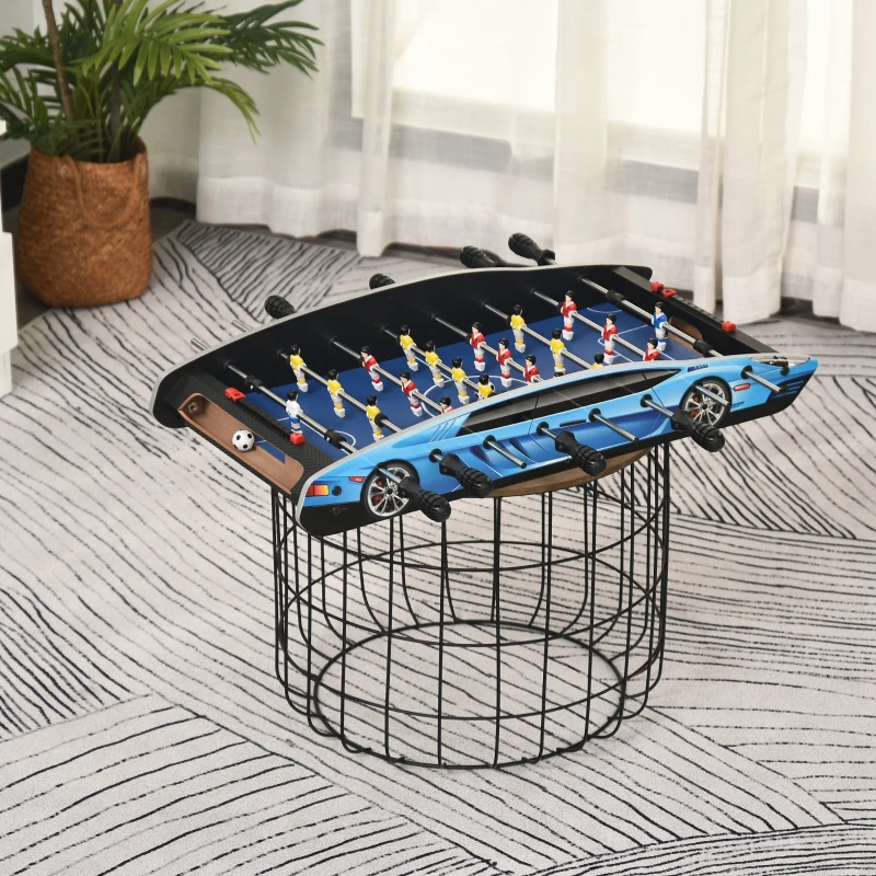 HOMCOM 29 Inch Mini Tabletop Football Foosball Gaming Table  Play Fun Game 74.5L x 36.1W x 12H CM