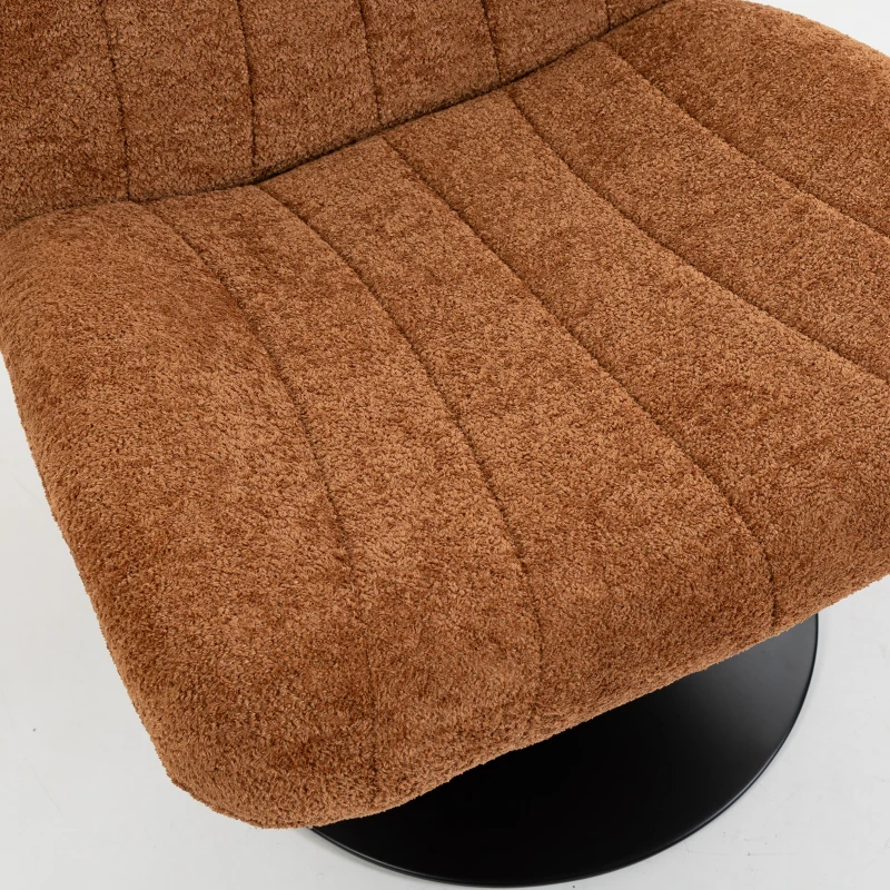 HOMCOM Sillón de Salón con Reposapiés Ajustable, Sillón Auxiliar Capitoneado en Terciopelo con Estampado de Gotas de Agua, Marrón