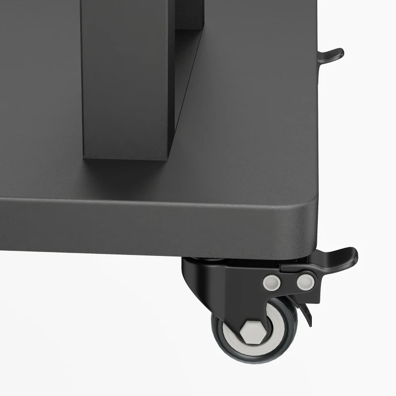 HOMCOM Soporte TV Móvil 81-191 cm con Altura Ajustable y Estante