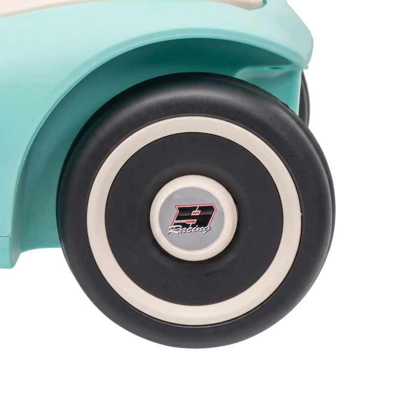 AIYAPLAY 12V Electric Wiggle Car with Pedal, Kids Electric Car with 2 Speeds, Soft Start, Music, Lights for 3-5 Years, Light Blue