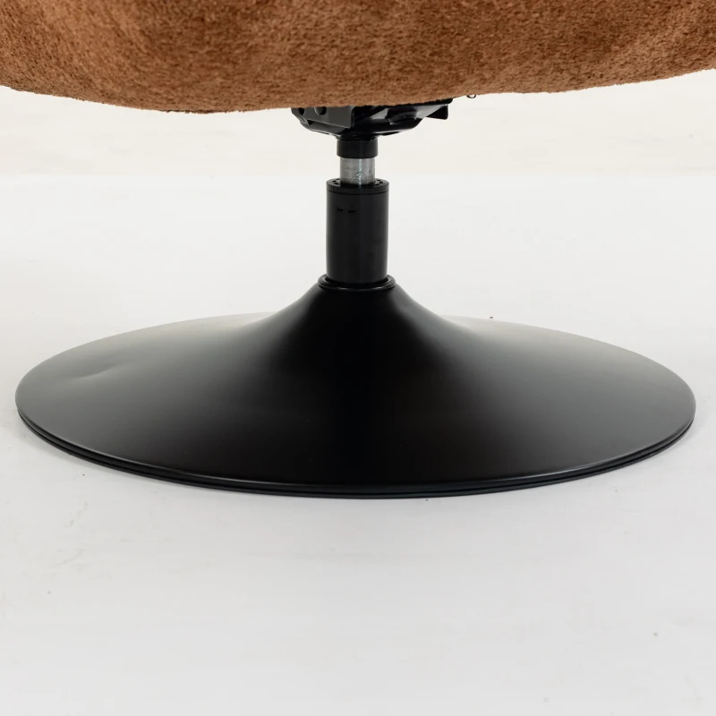 HOMCOM Sillón de Salón con Reposapiés Ajustable, Sillón Auxiliar Capitoneado en Terciopelo con Estampado de Gotas de Agua, Marrón