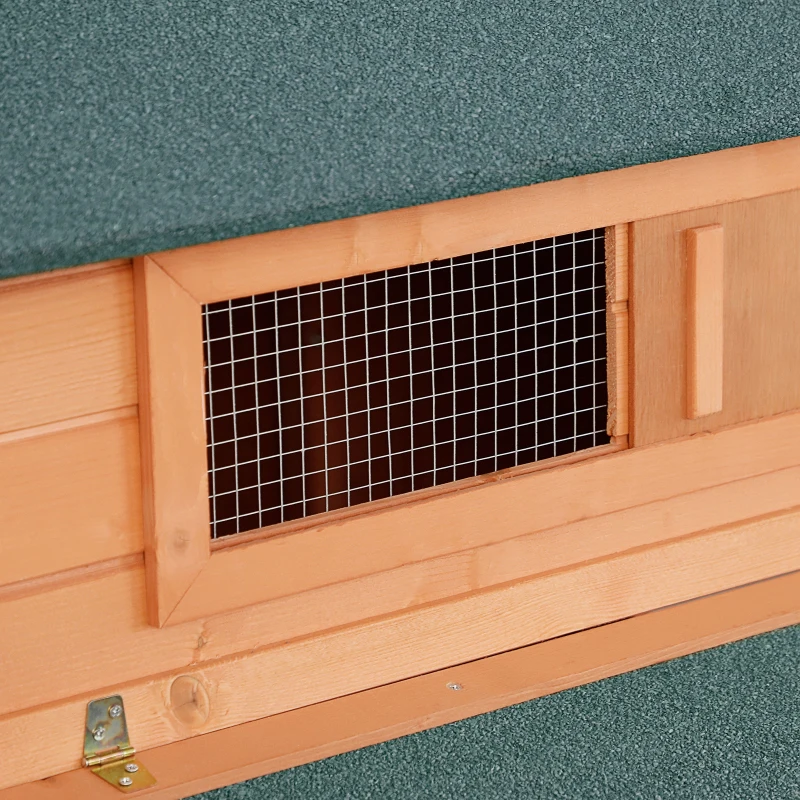PawHut Gallinero de Exterior de Madera para 4-6 Gallinas con 2 Nidos Bandeja Extraíble y Rampa 347x160x150 cm Madera natural